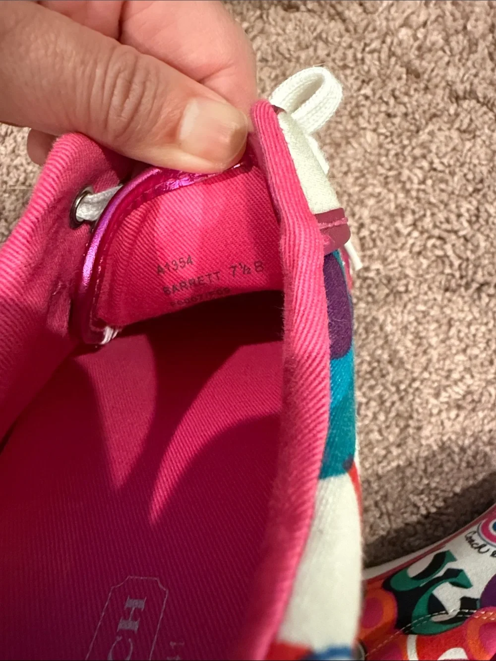 Coach Barrett Colorful Multicolor Graphic Pattern Sneakers